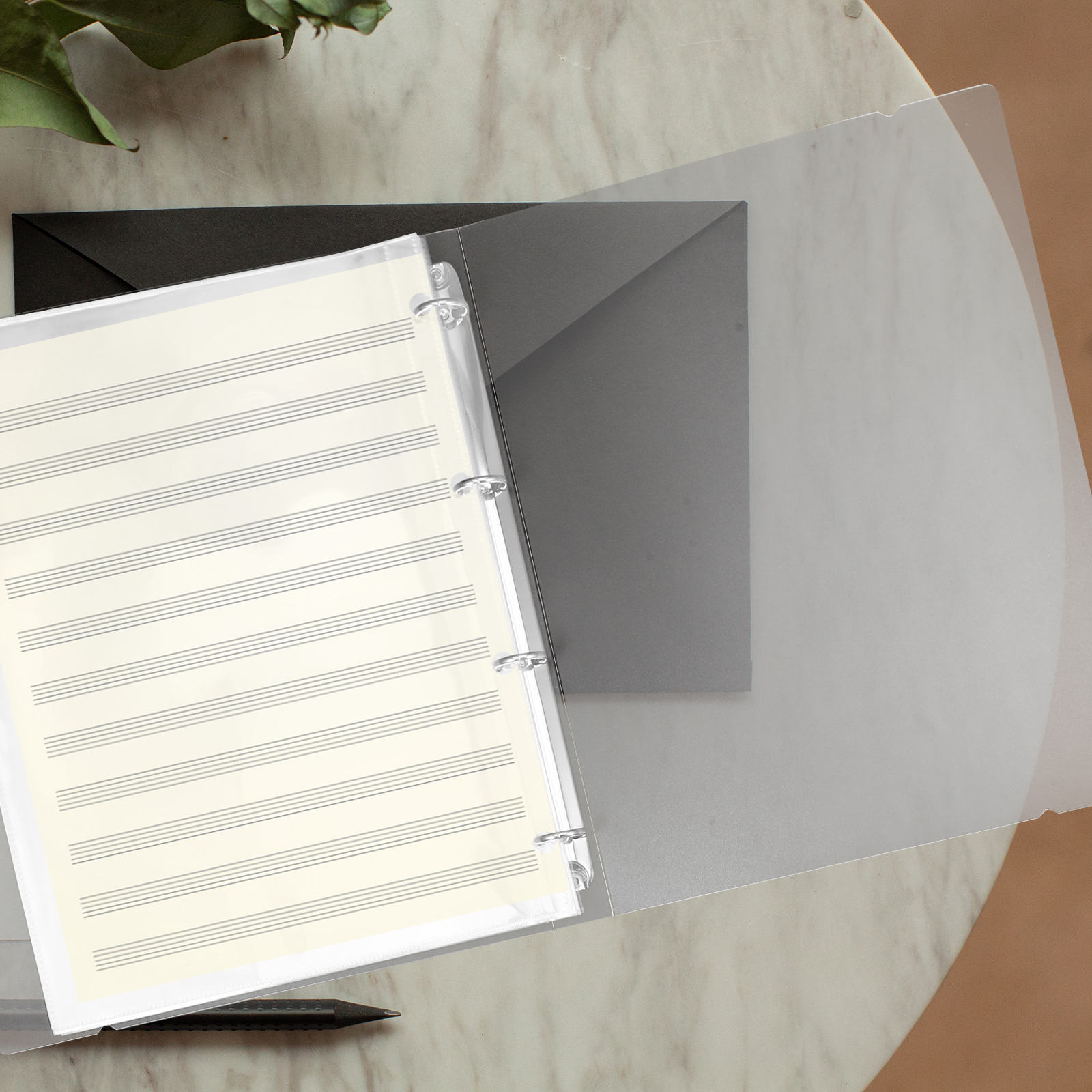 SKISUNO Sheet Music Folder Binder Folders Foldable Binder A4 File Portable A4 Ring Binders 4 Ring Pp