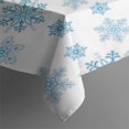 thumbnail image 2 of Merry Christmas Table Cloth Wrinkle Resistant Washable Tablecolths Table Covers Winter Snowflake Tablecloth for Christmas Background Indoor Outdoor Birthday Rectangle,60x84inches, 2 of 5