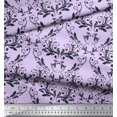 thumbnail image 3 of Soimoi Purple Rayon Fabric Filigree Damask Print Fabric by Yard 42 Inch Wide, 3 of 3