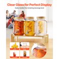 thumbnail image 4 of VEVOR Drink Dispenser 1 Gal Beverage Dispenser for Parties Glass with Stand 3PCS, 4 of 9