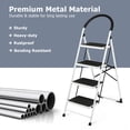 thumbnail image 2 of Costway 4 Step Ladder Folding Stool Heavy Duty 330lbs Capacity Industrial Lightweight, 2 of 10