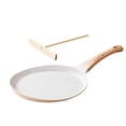 thumbnail image 5 of bedienty Nonstick Crepe Pan Handle Flat Pan Dosa Pan for Roti Indian Pancakes Cooktop 6inch white 8 inch, 5 of 5