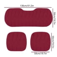 thumbnail image 3 of Car Seat Covers Full Set 3 Pcs Non Slip, ZZkhGO Plush Warm Front Rear Bench Covers, Premium Polyester Winter Seat Protectors for SUV Truck Van Automotive, Red, 3 of 7