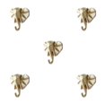 thumbnail image 2 of Ruiboury Animal Head Key Hook Sturdy And Durable Construction Adds Touch Of Whimsy gold(elephant) 5Set, 2 of 6