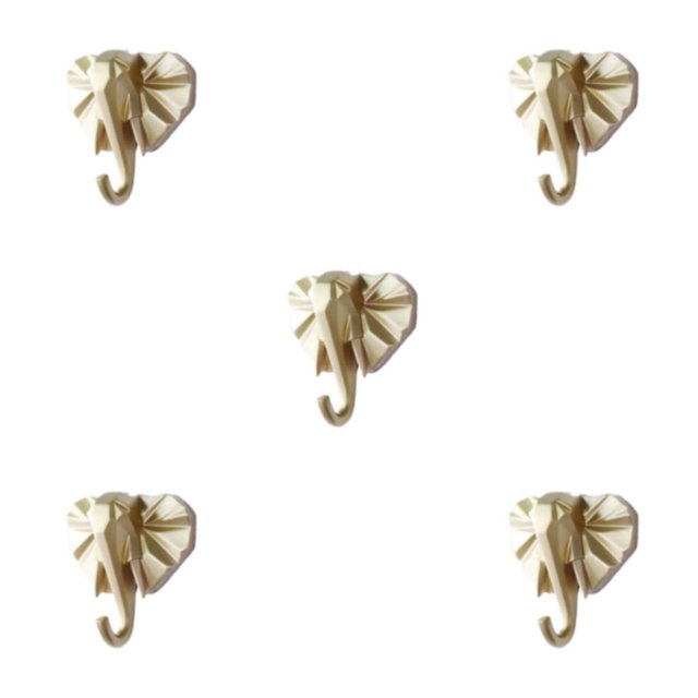Maytalsory Animal Head Key Hook Sturdy And Durable Construction Adding Touch Of Whimsy gold(elephant) 5Set