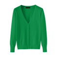 thumbnail image 1 of IMENGL Lightweight V neck knit cardigan sweater plus size available, Green M, Size M-5XL, 1 of 2