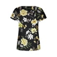 thumbnail image 5 of Pisexur Blouses pour Femmes Chic Décontracté Tuniques à Porter avec des Leggings Manches Courtes Col Rond Été T-Shirts Amples Fluides Blouses en Dentelle, 5 of 5