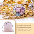 thumbnail image 2 of QualitChoice Jewellery Pouch Drawstring Bags Bracelet Packaging Goodies Mobile Phone Storage Holder Party Gifts Drawable Pouches Silver Gray-5*7 1Set, 2 of 6