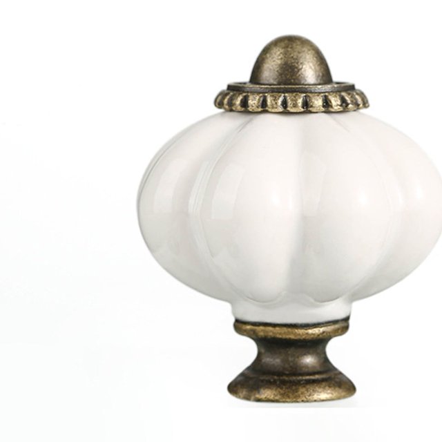 Decodeary Practical Pumpkin Kitchen Handles For Cabinets And Drawers Not Easy To Rust white