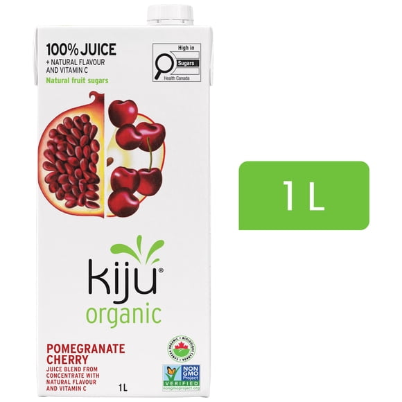 Kiju Biologique Grenade Cerise Mélange de Jus de Fruits 1L