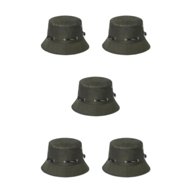 VONKY Comfortable And Breathable Fisherman Hat For Sun Protection Sunscreen Fisherman Cap Hat Summer Olive 58cm 5Set