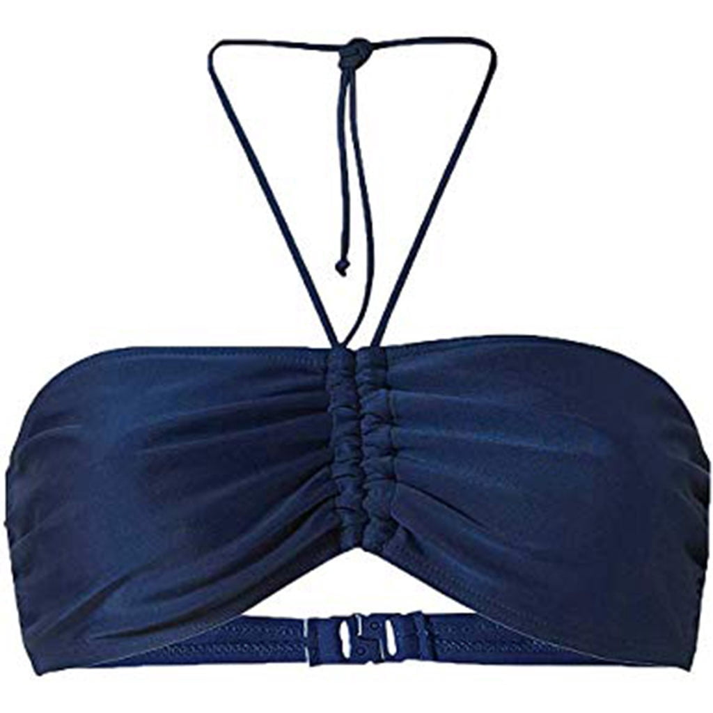 TIMIFIS Women's Plus Size Tie Back Triangle Bikini Top Swimwear