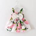 thumbnail image 1 of EGNMCR Vêtements pour Bébé Fille Vêtements pour Bébé Fille Tenue pour Nourrisson Imprimée Citron Robe Princesse Sans Manches Gallus, 1 of 5