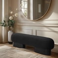thumbnail image 2 of Meridian Furniture Robertson Black Boucle Fabric Bench, 2 of 17