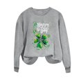 thumbnail image 4 of VKOYWKM Chandails de la Saint-Patrick pour Femmes Imprimé Trèfle Irlandais Chanceux Manches Longues Coupe Ample Col Rond Chandail, 4 of 5
