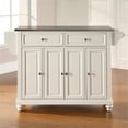thumbnail image 2 of Crosley Furniture Cambridge Wood Kitchen Island in White/Silver, 2 of 8