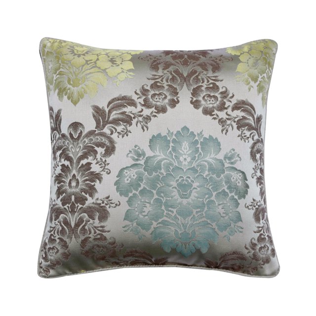 Throw Pillow Covers, Silver 18"x18" (45x45 cm) Throw Pillow Covers, Jacquard Damask Throw Pillows For Couch, Damask Pattern Contemporary Style - Under The Same Sky
