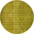 thumbnail image 1 of Ahgly Company Machine Washable Indoor Round Transitional Oak Brown Area Rugs, 4' Round, 1 of 7