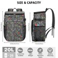 thumbnail image 4 of Scientific Formula and Laboratory Print Cooler Backpack, Insulated Leakproof Bag for School, Outdoor, and Study Travel, 4 of 6