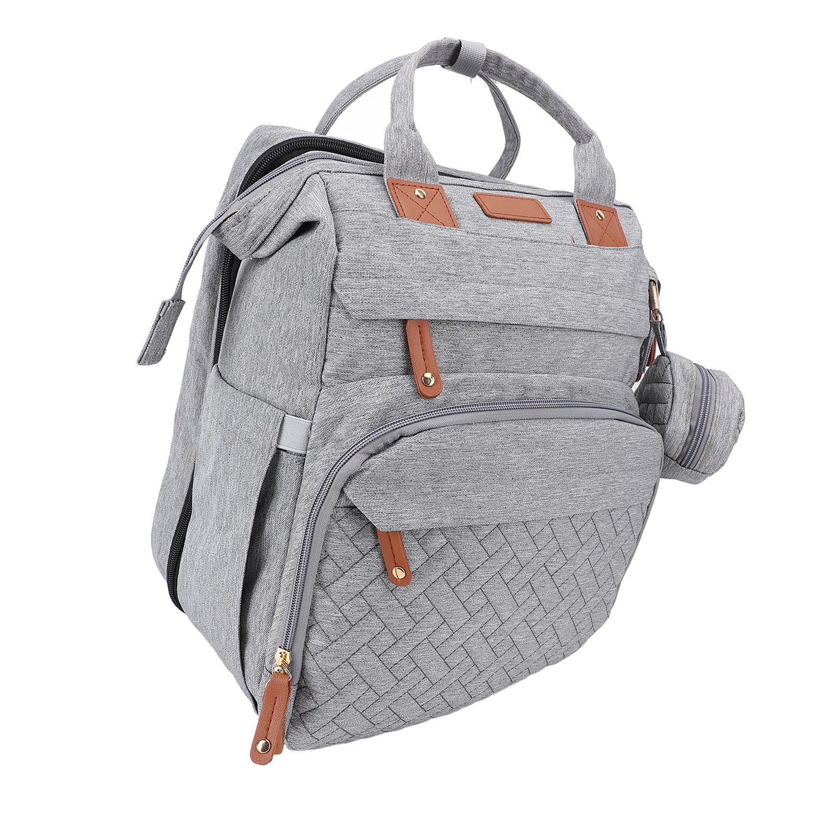 Diaper Bag, Large Capacity Baby Travel Bag Foldable for Travel Gray
