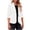 White, variant on Timegard Formal Jackets for Women 3/4 Sleeve Ruched Solid Color Work Business Casual Blazer Suit Jackets