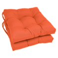 thumbnail image 1 of 16-inch Solid Twill Square Tufted Chair Cushions (Set of 2), 1 of 2