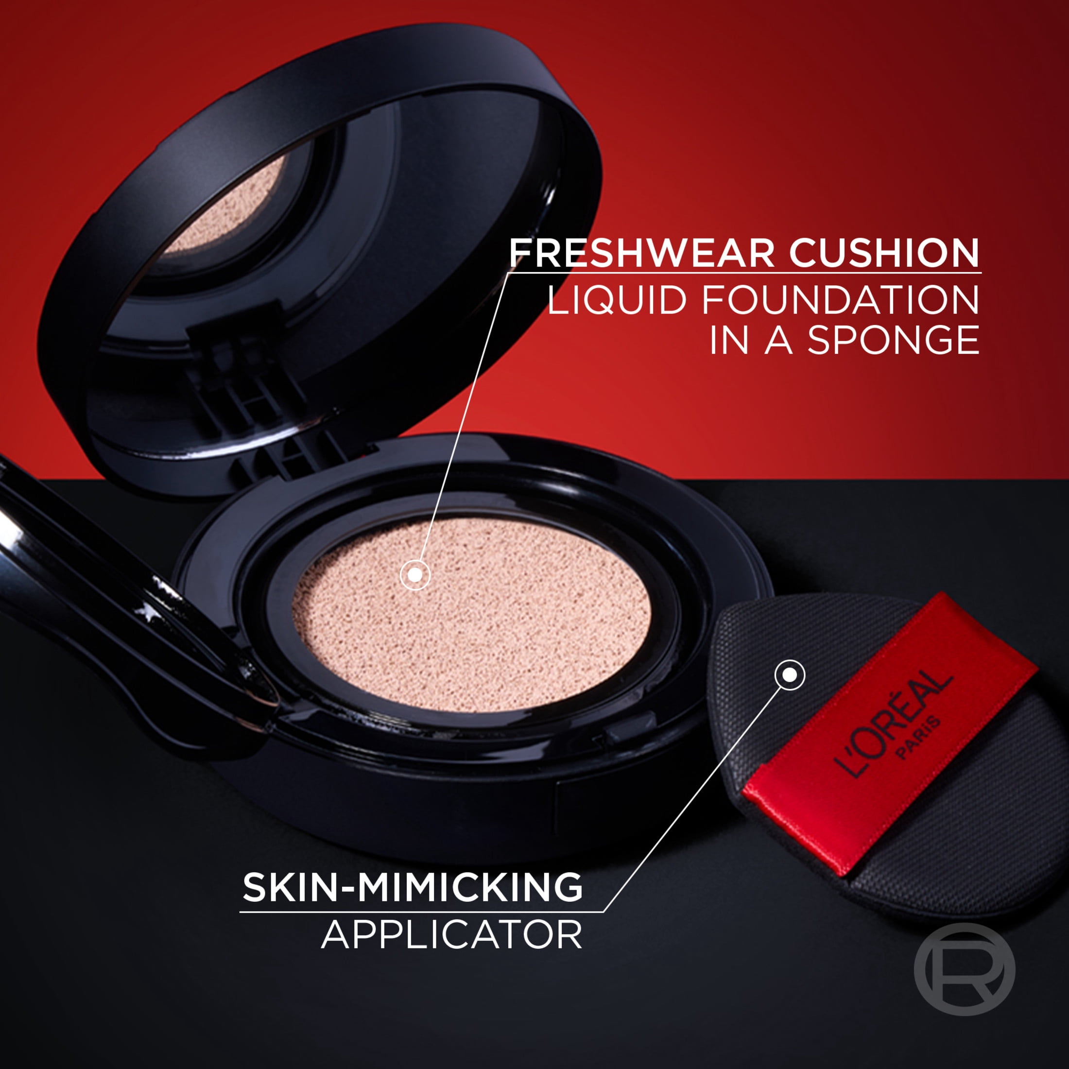 L'Oréal Paris Fond de Teint Cushion Infallible Fresh Wear, Couvrance Respirable jusqu'à 24H, W130,