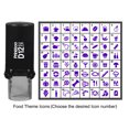 thumbnail image 4 of Printtoo Personalized&nbsp;Food Theme Icons&nbsp;Rubber Stamp Self Inking Stamper 12 mm-Violet, 4 of 7