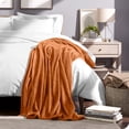 thumbnail image 5 of Bare Home Microplush Fleece Blanket - 300 GSM - Fuzzy Microfleece - Soft & Plush - Full/Queen, Sienna, 5 of 5