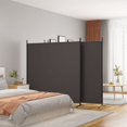thumbnail image 1 of vidaXL 4-Panel Room Divider Brown 698x180 cm Fabric, 1 of 5