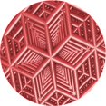 thumbnail image 1 of Ahgly Company Machine Washable Indoor Round Transitional Red Area Rugs, 3' Round, 1 of 7
