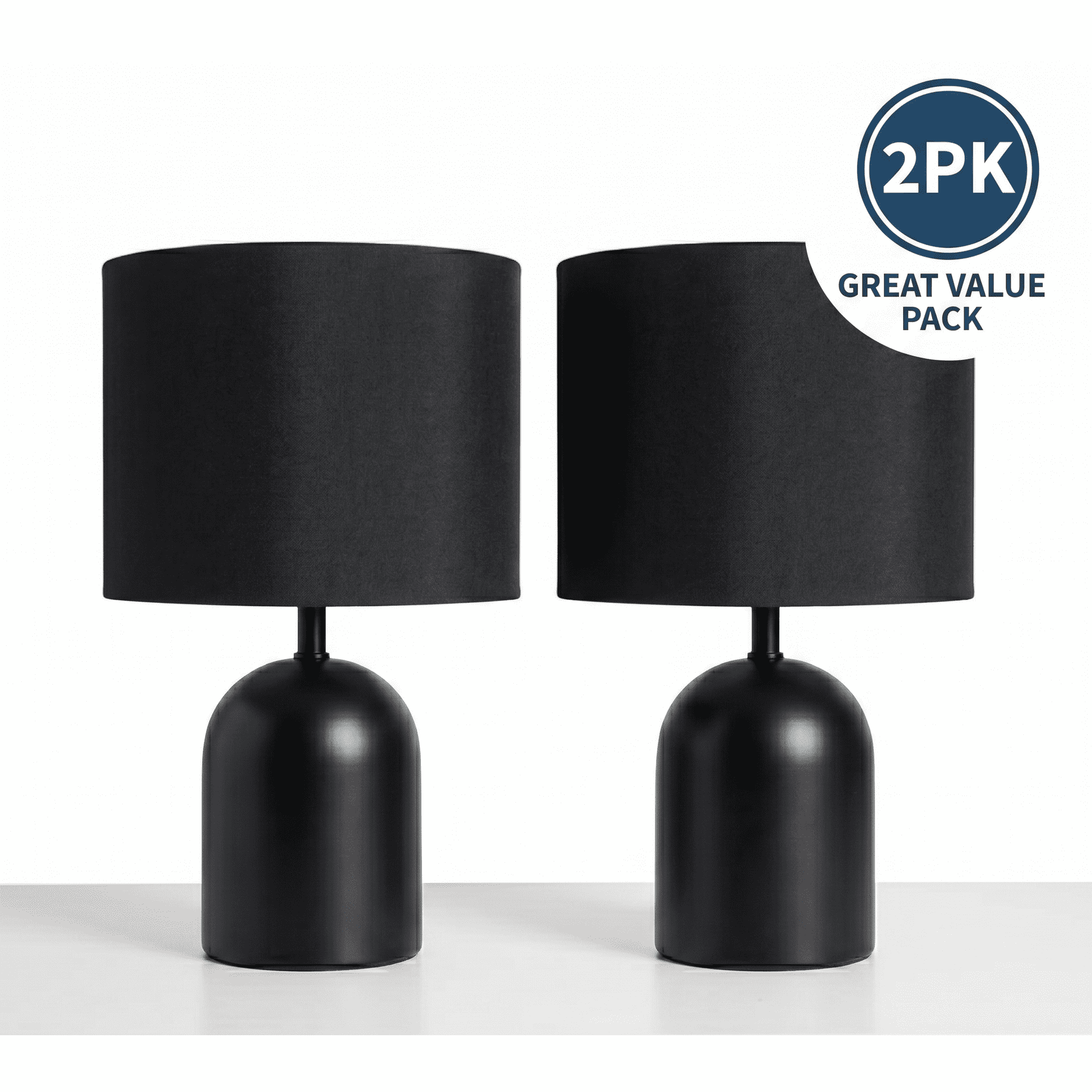 Anko 2pk Belle Touch Lamp, Black - Walmart.ca