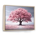 thumbnail image 2 of Designart Trees Oversized framed wall art decor, Tree Natural framed wall art, Spring Awakening Pink Tree Serenade I , Pink Traditional Natural framed wall art, 40x30 inches Natural brown color Frame, 2 of 5