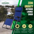 thumbnail image 2 of Caravan Chaise Longue de Patio Extérieure Pliante à Gravité Zéro Sports, Bleu, 2 of 9