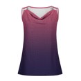 thumbnail image 5 of Yuyuzo Débardeurs pour Femmes Chemise Sans Manches Décontractée à Illets Col Rond Blouse Épaule Dégradé T-Shirts, 5 of 5