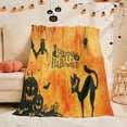 thumbnail image 2 of Fall Throw Blanket Spooky Halloween Digital Print Flannel Blanket AllSeason Sofa Throw Halloween Throw Blankets, 2 of 6