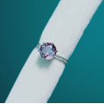 thumbnail image 1 of Bague en Alexandrite Créée, Bague en Argent Sterling 925, Bague en Alexandrite, Bague en Pierre Changeant de Couleur, Bague Ronde en Alexandrite, Bague pour Cadeau, 1 of 3