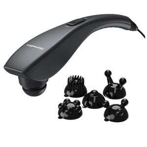Homedics Massager de Percussion Long Reach avec 3 Vitesses, 5 Pièces jointes