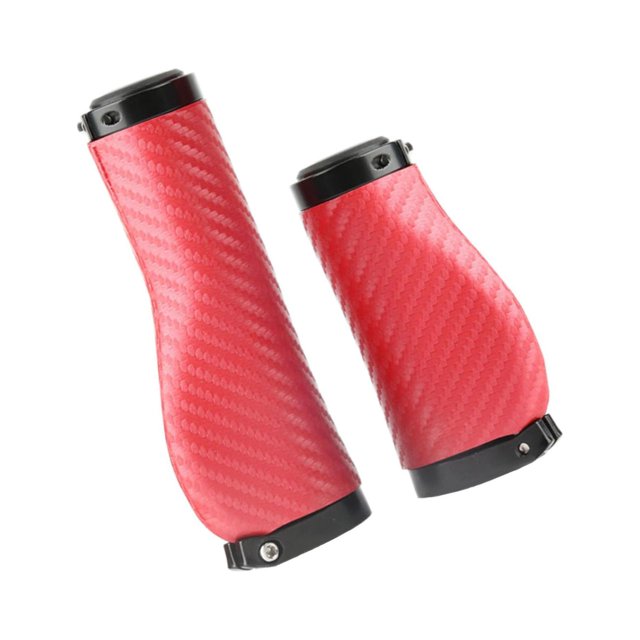 maskred Poignées de Guidon Universelles pour Vélo de Montagne Légères et Amortissantes Longues Courtes Rouges Diamètre 22,2 mm 1 Ensemble