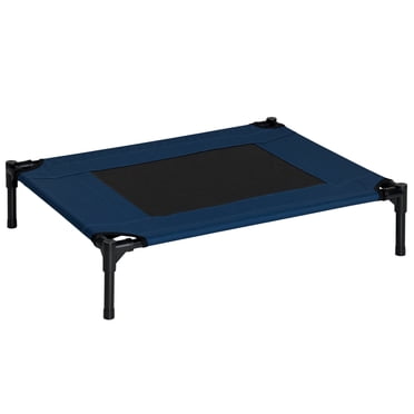 PawHut Elevated Dog Bed Cot for Medium Dogs, Indoor Outdoor, Blue