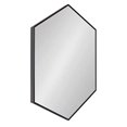 thumbnail image 2 of Kate and Laurel Rhodes Modern Hexagon Wall Mirror, 24" x 36", Black, Chic Geometric Wall Mirror, 2 of 5