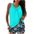 thumbnail image 3 of yoeyez Tropical Print Tankini for Women Two Piece Bathing Suits Summer Boho Swim Top with Buttom Tummy Control Modest Swimsuits Beachwear Multicolor,XXL, 3 of 6