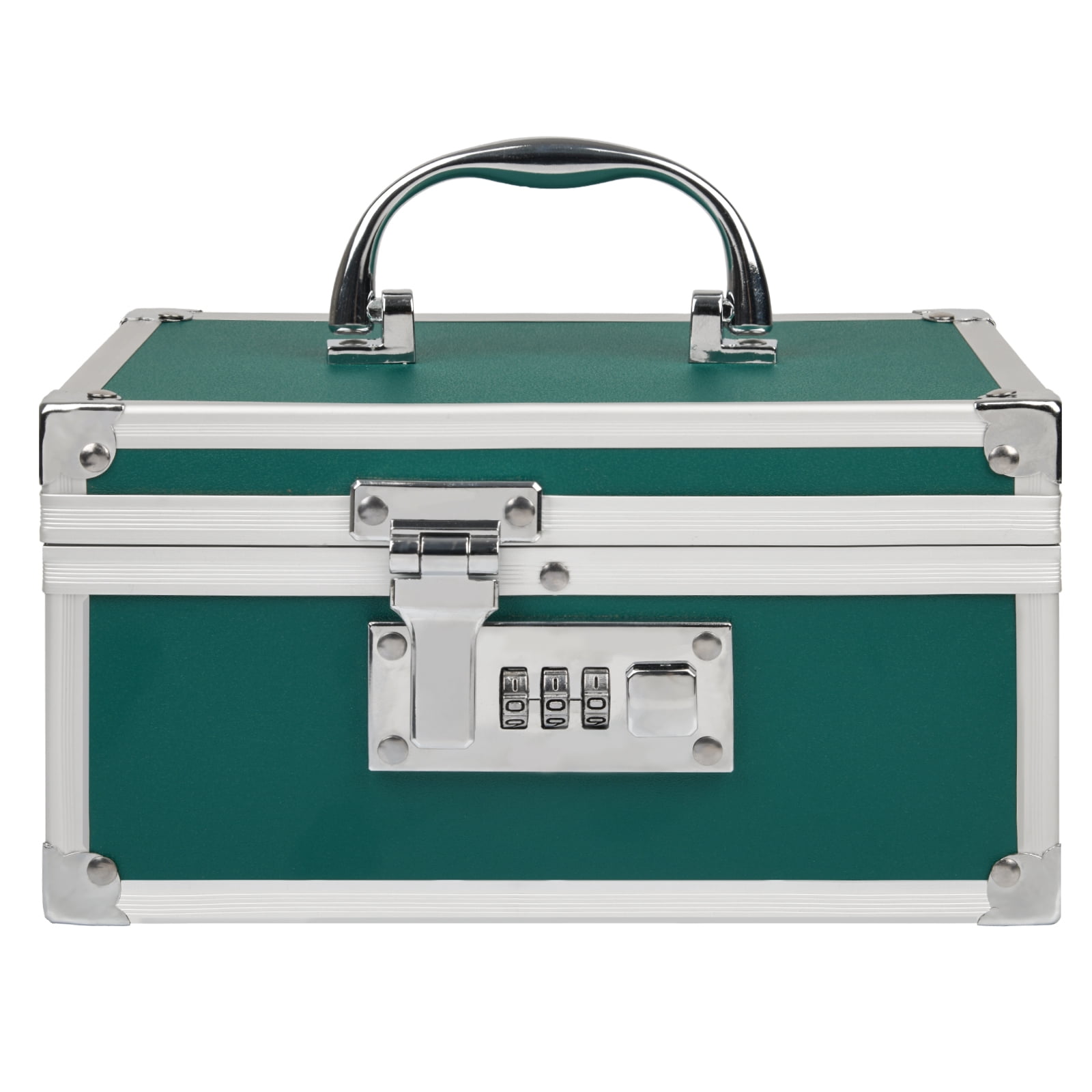 Medication Lock Aluminium Alloy Medicine Key Lock Box for Home and Travel Medicine Lock Box,First Aid Safe Medication Storage Box,7.66''x 5.12''x 4.13'' (Green)