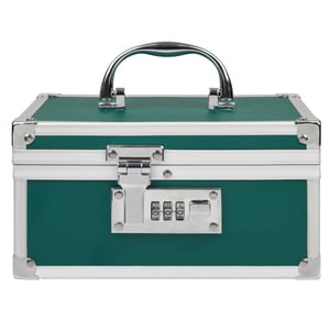 Serrure de médicaments Aluminium Alliage Boîte à clés de médecine pour la maison et les voyages Boîte à clé de médecine, boîte de stockage sécuritaire de médicaments de premiers soins, 7,66''x 5,12'' x 4,13'' (vert)