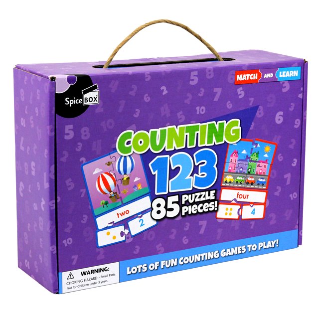SpiceBox Early Learning & Novelty Books Match & Learn Counting 123 Age Range 3+
