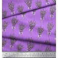 thumbnail image 2 of Soimoi Purple Poly Georgette Fabric Bouquet Floral Decor Fabric Printed Yard 42 Inch Wide, 2 of 5