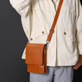 thumbnail image 2 of Hairdressing Pouch Waist Bag Belt Scissors Holder Brown, 2 of 8