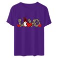 thumbnail image 5 of LSLJS Women's Casual Round Neck Short-sleeved Christmas Tree Printed T-shirt Top, 5 of 5