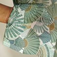 thumbnail image 3 of Vargottam Green Tropical Leaves Design Sheer Curtains for Window & Door - 2 Panel Set, 84", Grommet Top, Light Filtering Georgette Drape for Living Room, Bedroom, or Office, 3 of 9