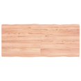 thumbnail image 1 of vidaXL Table Top Light Brown 140x60x(2-4)cm Treated Solid Wood Live Edge, 1 of 7